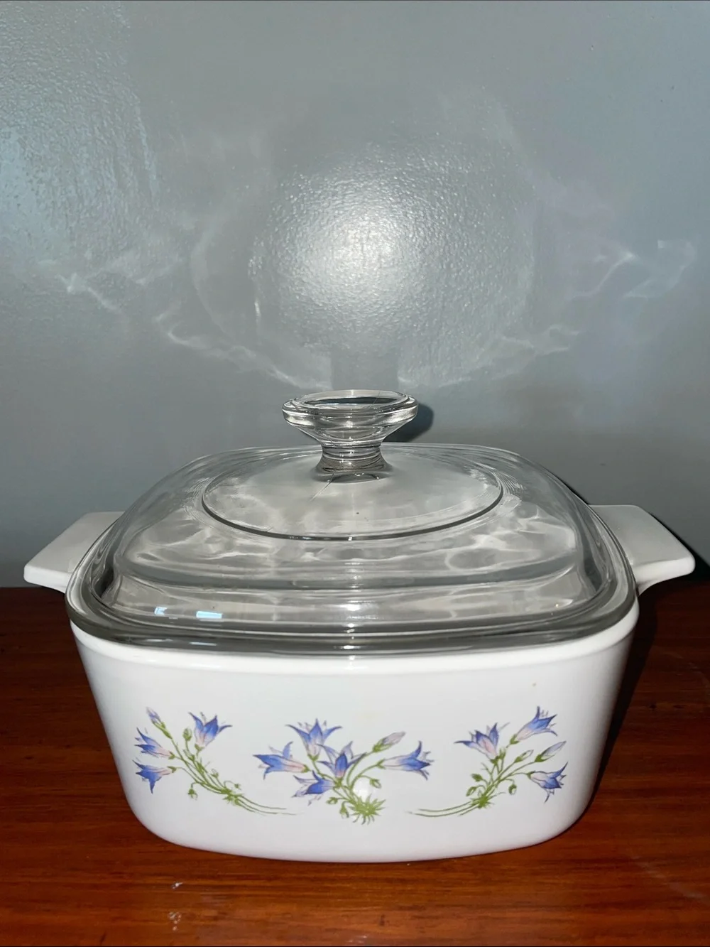 Vintage CorningWare Blue Dusk A-2-B 2L Casserole Dish Glass Lid USA